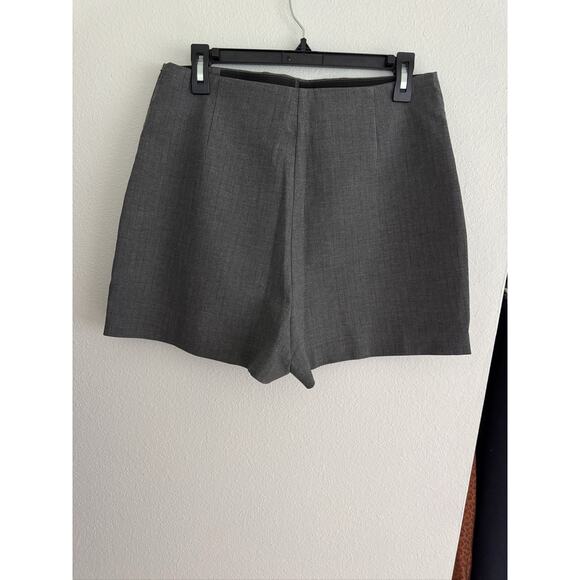Zara Womens Gray Slit Mini Skort L - Picture 2 of 6